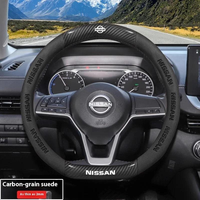 CFFWJL1 Car Steering Wheel Cover Nissan Qashqai Juke X-Trail Patrol Note Leaf Altima Maxima Micra Murano Rogue Pulsar Sentra Teana Tiida