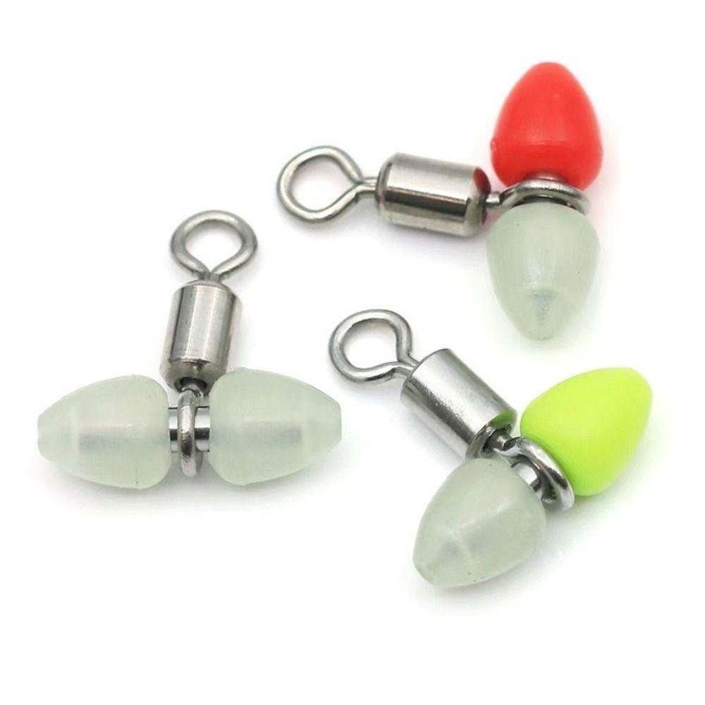 Rolling Design 3-Way Fishing Swivels Luminous Feature T-Shape Swivels  Outdoor Sports