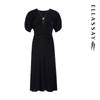 ELLASSAY Spring/Summer V-Neck Pleated Waist Triacetate Dress