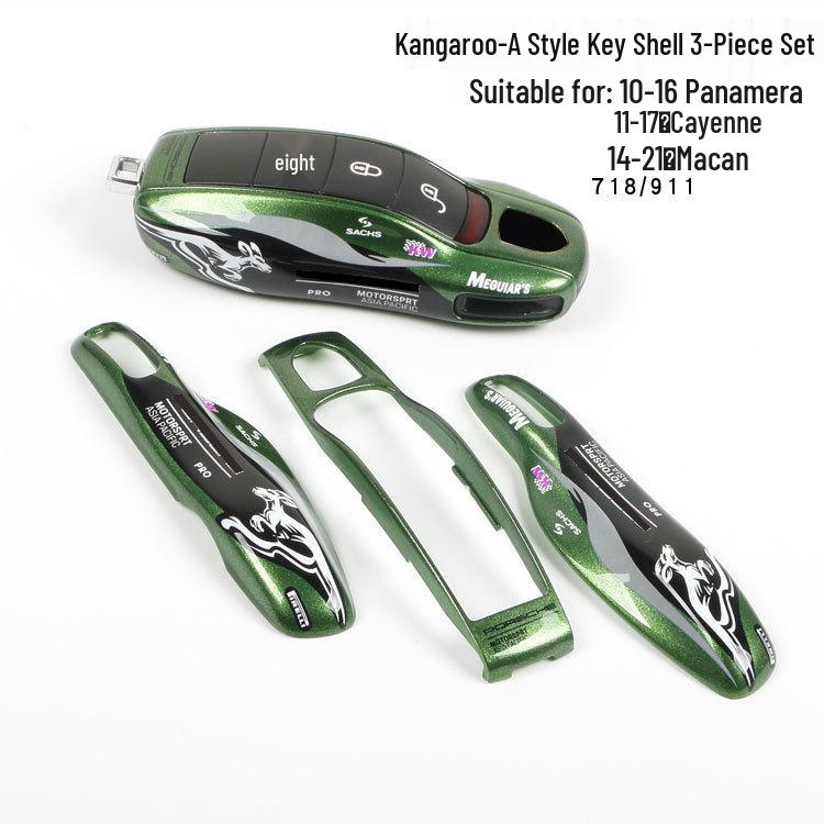Suitable for Porsche Pink Pig Key Shell New Cayenne, Panamera, MACAN, 718 Car Key Shell & Pendant