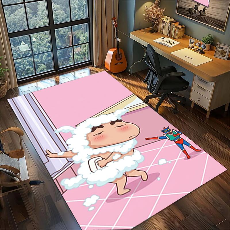 Crayon Shin-chan Living Room Rug Large Area Non Slip Washable Floor Mat Bedroom Decor