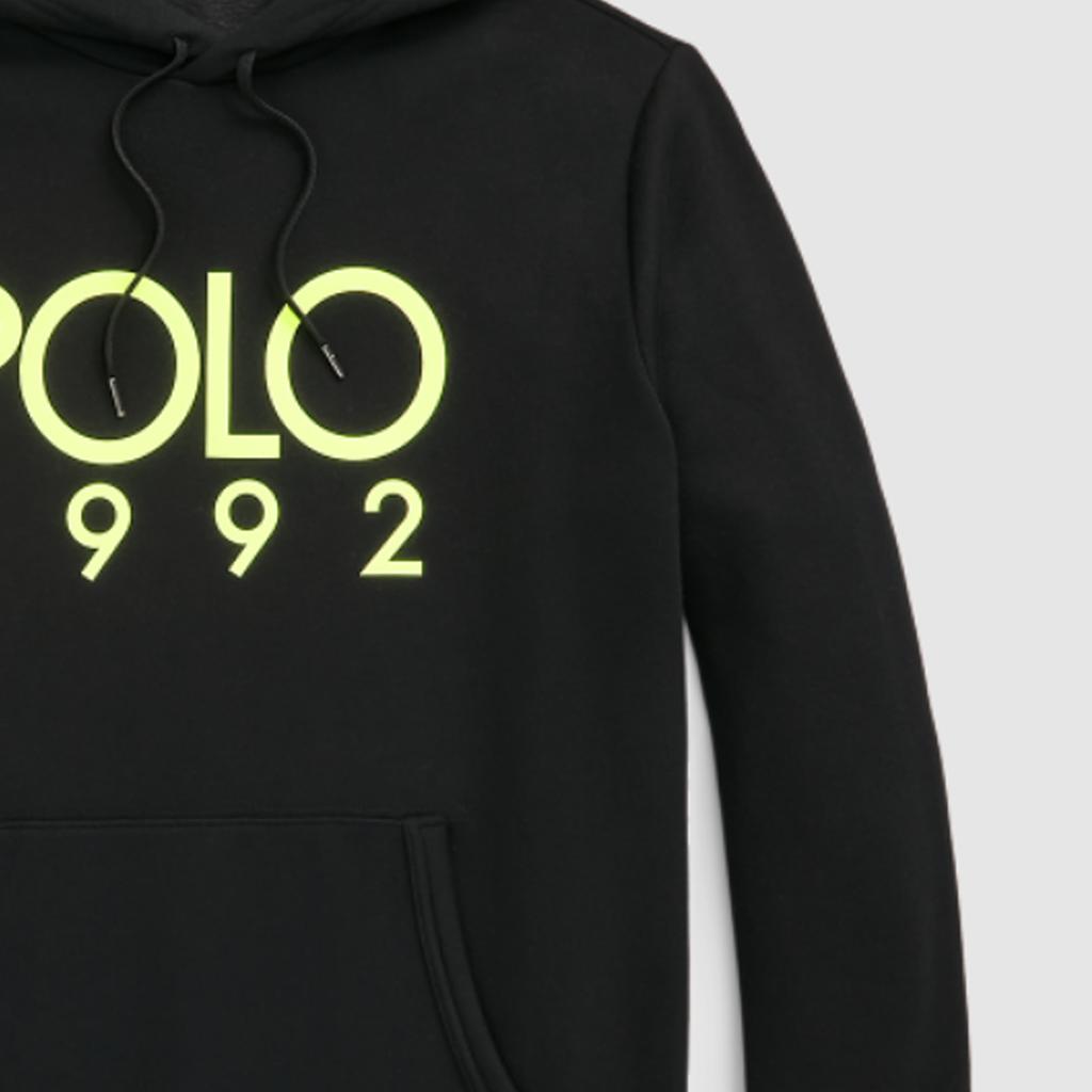 Polo Ralph Lauren Ss24 Letter Logo Printed Hooded Long Sleeve Sweatshirt Men Sweatshirt Black MNPOKNI16823432-001