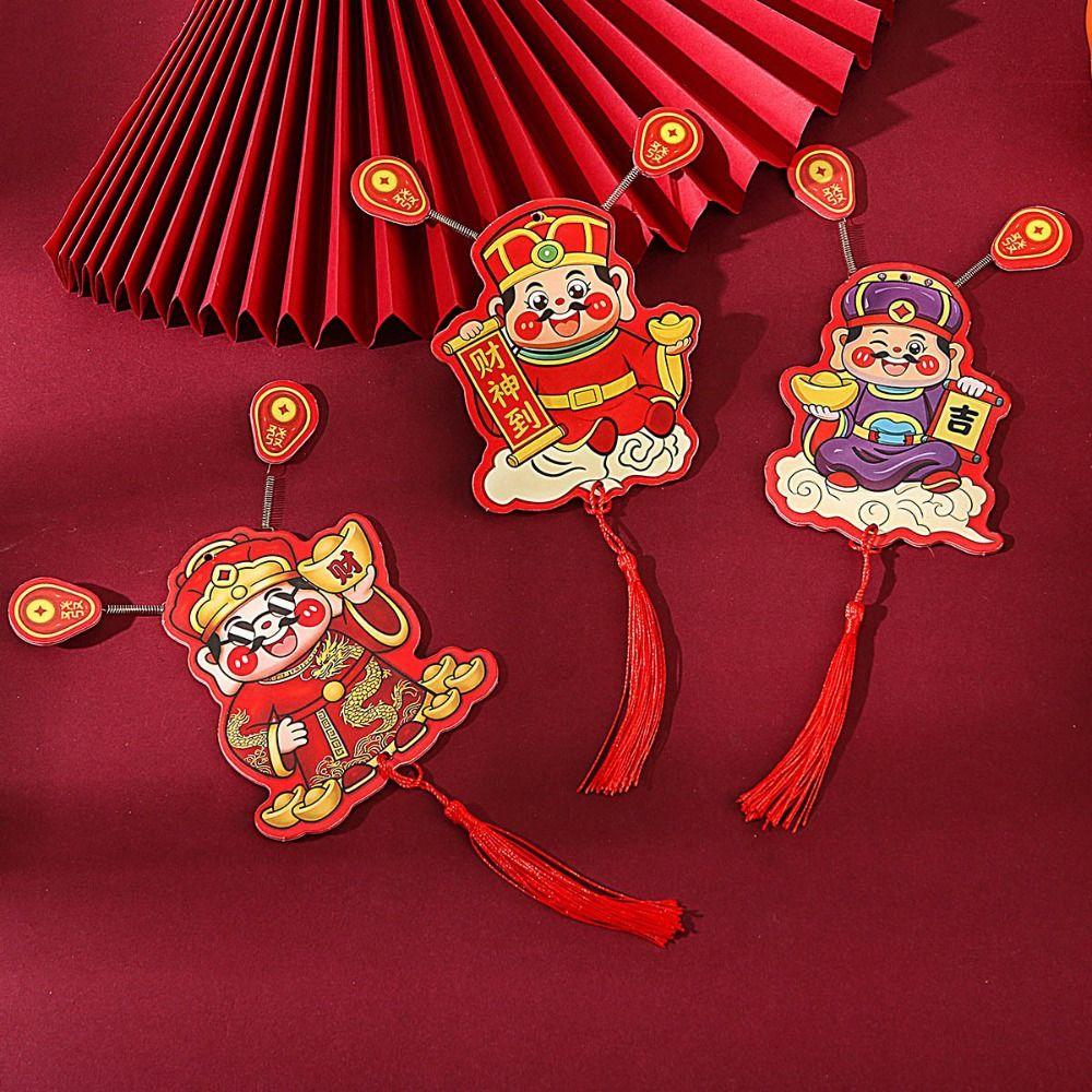 4 Stück Kreativer Schüttelkopf Gott Anhänger Cartoon Kühlschrank Dekorativer Magnet Küche