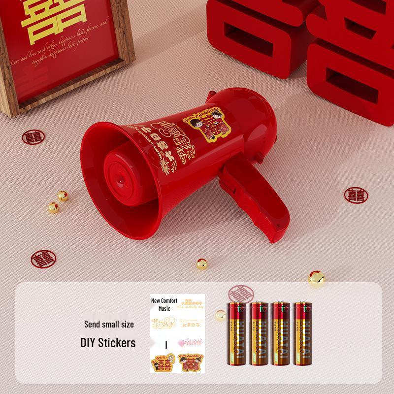 DIY 'Just Married' Megaphone Wedding Game: Groom Lifts Bride, Best Man Blocks Door, Fun Photo Props