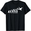 Funny Human Skydiving Evolution Freefall Skydiver Parachute T-Shirt