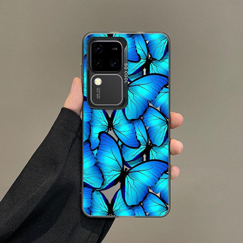 

For Samsung Galaxy S25 S24 S23 S22 Ultra Plus S21 S23 S24 FE Laser Phone Case New Fashion Elegant Butterfly Shockproof Covers Samsung S22