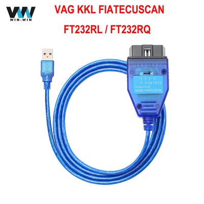 VAG KKL Fiat ECU SCAN VAG 409 KKL OBD2 Car Diagnostic Cable For Fiat ECU Scan FTDI FT232RL FT232RQ VAG KKL USB Switch Tool