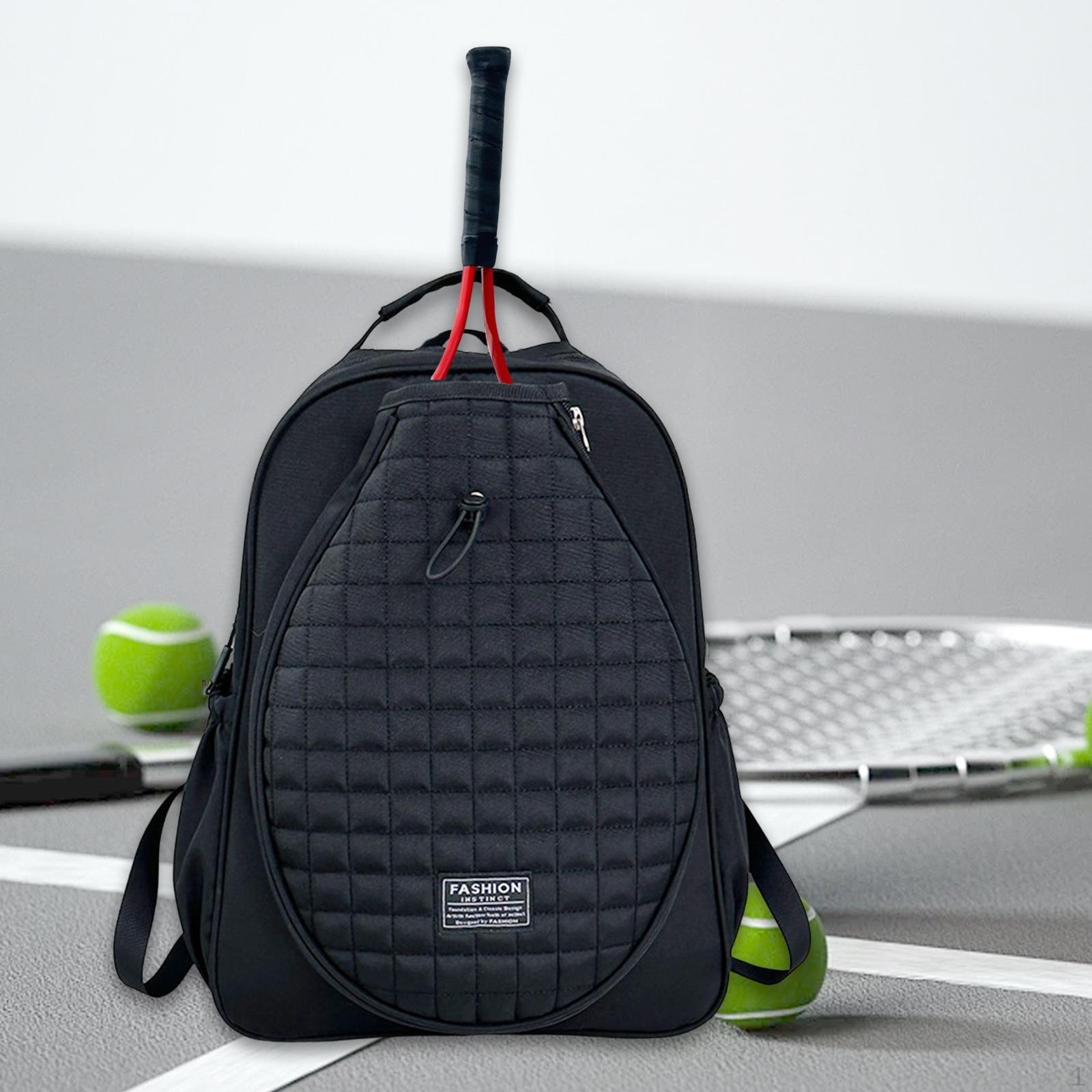 

Сумка для тенісу з підкладкою, Чохол-органайзер для ракеток, Багатоцільовий рюкзак для жінок та чоловіків. black