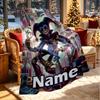 Custom Name Personalized Poppy Playtime Print Blanket, Home Decor, Bedroom, Sofa, Camping, Couch, Gifts for Birthday Christmas