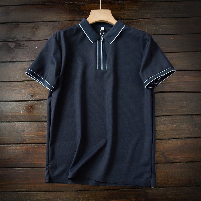 Cool Breathing Moisture Wicking UPF50 + Cool Feeling Sun Protection Summer Men's Casual Breathable Short Sleeve Polo Shirt