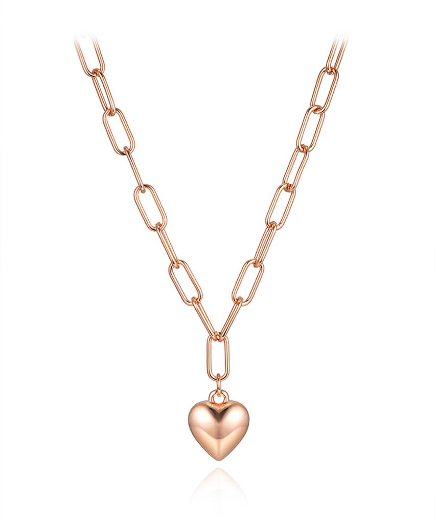 Ellejewelry Voluminous Heart Necklace Elbrnn195