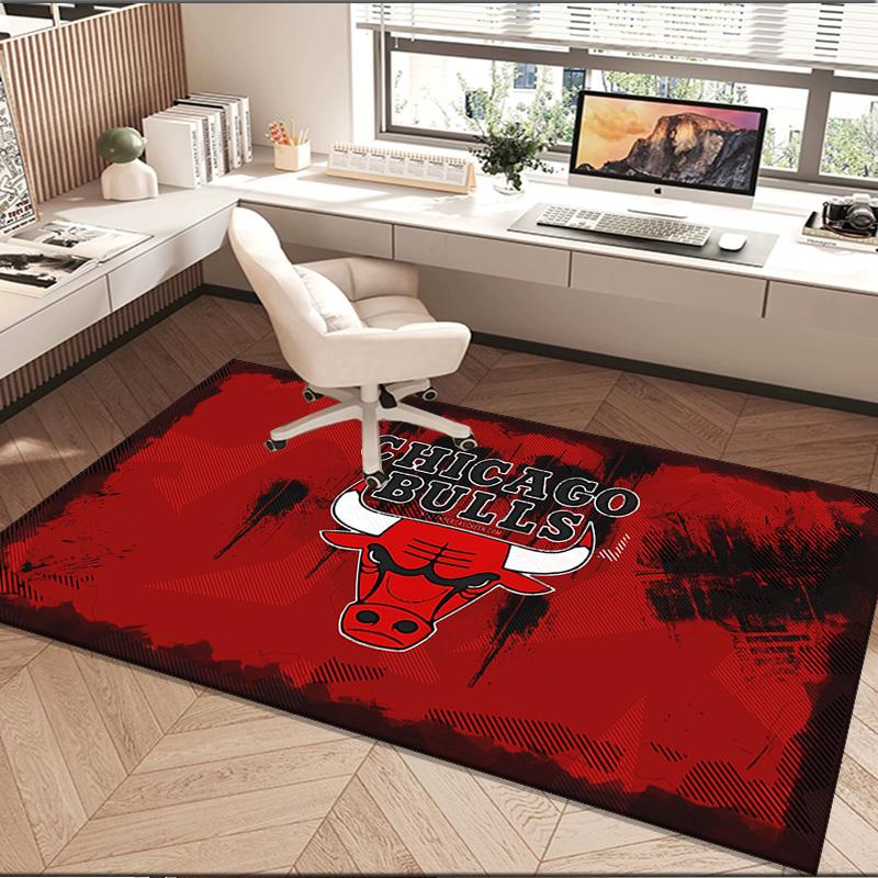 1PC rug Chicago-Bulls Logo Carpet, Chair Rug,Area Rug for Office Bedroom living rooms bedroom, Doormat decor Christmas fan gifts