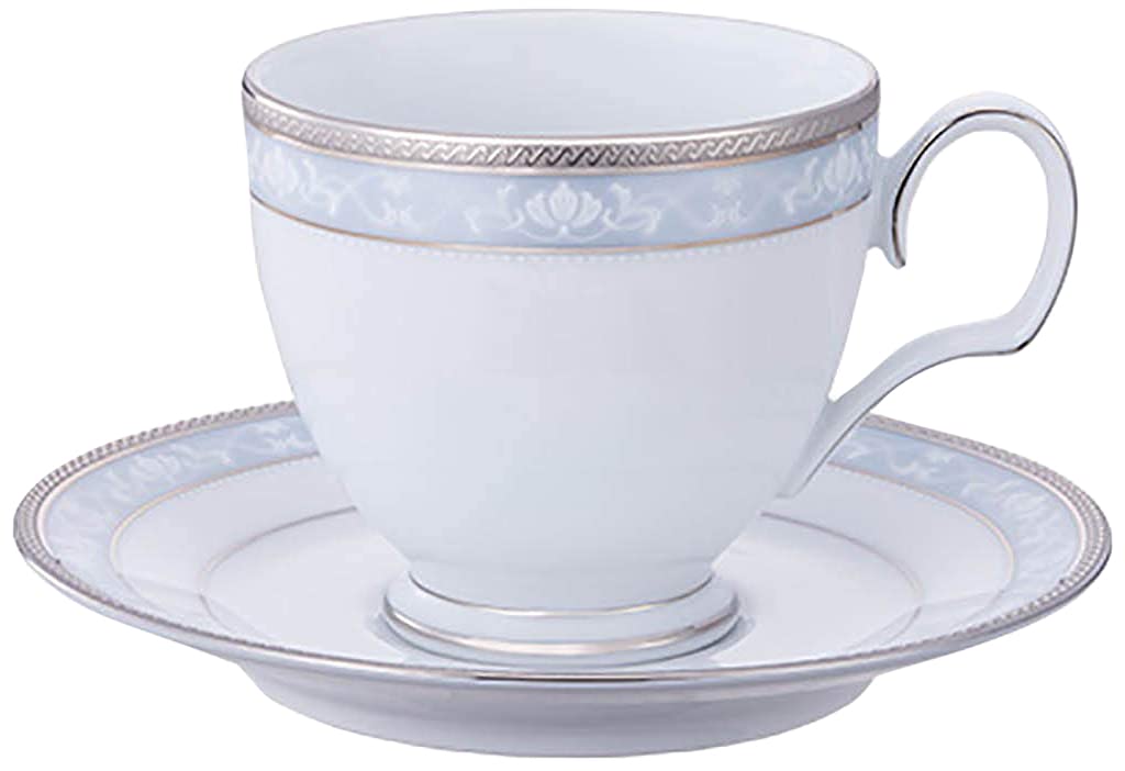 

Noritake Hampshire Platinum Cup (for both coffee and tea), 250cc, Platinum Fine Porcelain, 4336L/91988C