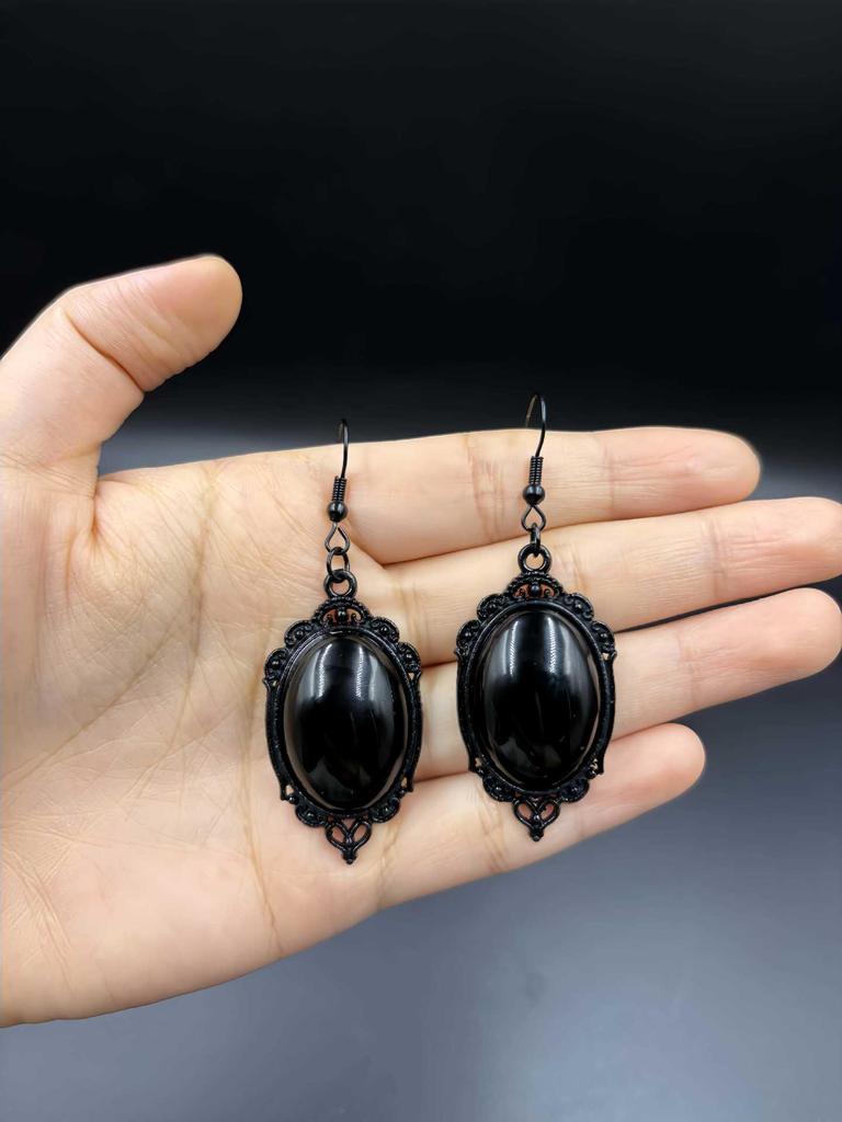 Gotyckie Kolczyki Kryształ Czasu: Europejski i Amerykański Modny Wisiorek