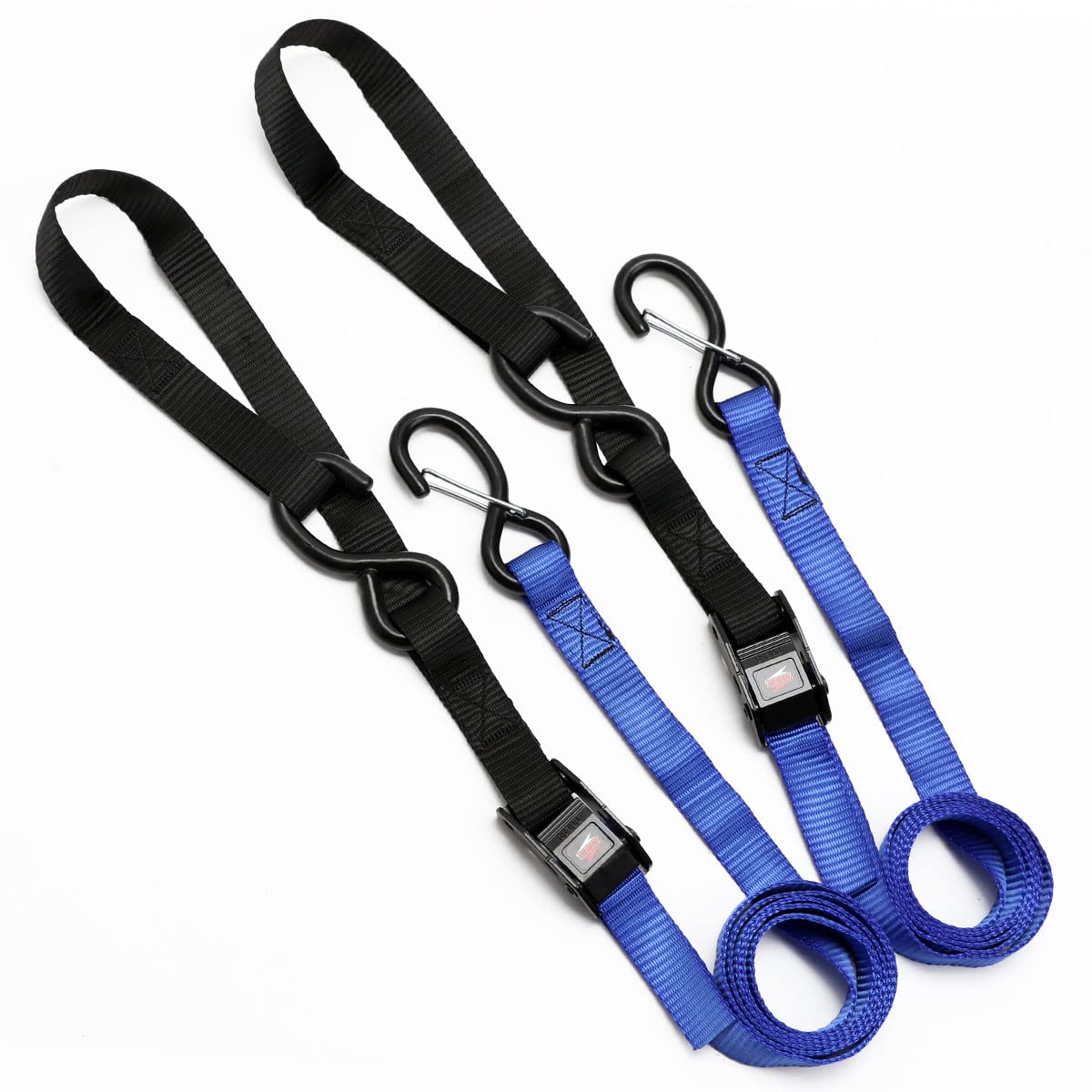 

DRC T2 Cam Buckle with Straps and Hooks for Vehicle D6420 Part by Dirt Freak Tie-Downs (2-Pack) Anti-Scratch Anti-Slip Mounting, Blue, (Formerly синий