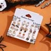 18 Pairs Mix Style Halloween Funny Earrings Set for Women Cute Ghost Skull Pumpkin Bat Pearl Stud Earrings Girls Party Jewelry