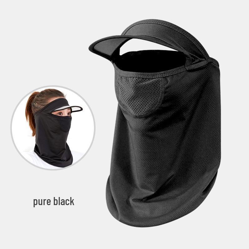 Women's Summer Face Shield: Full Face UV Protection Mask for Cycling & Windproof Headwear