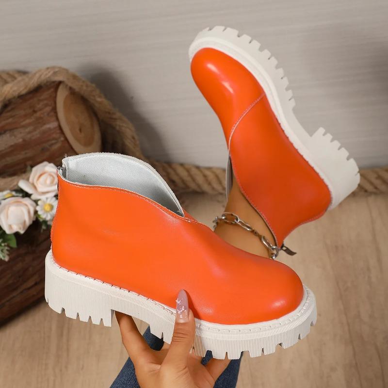 New Shoes for Women Retro Leather Casual Boots Slip-On Design Women Boots Classic Leather Ankle Boot Bottines Femmes Botas Mujer