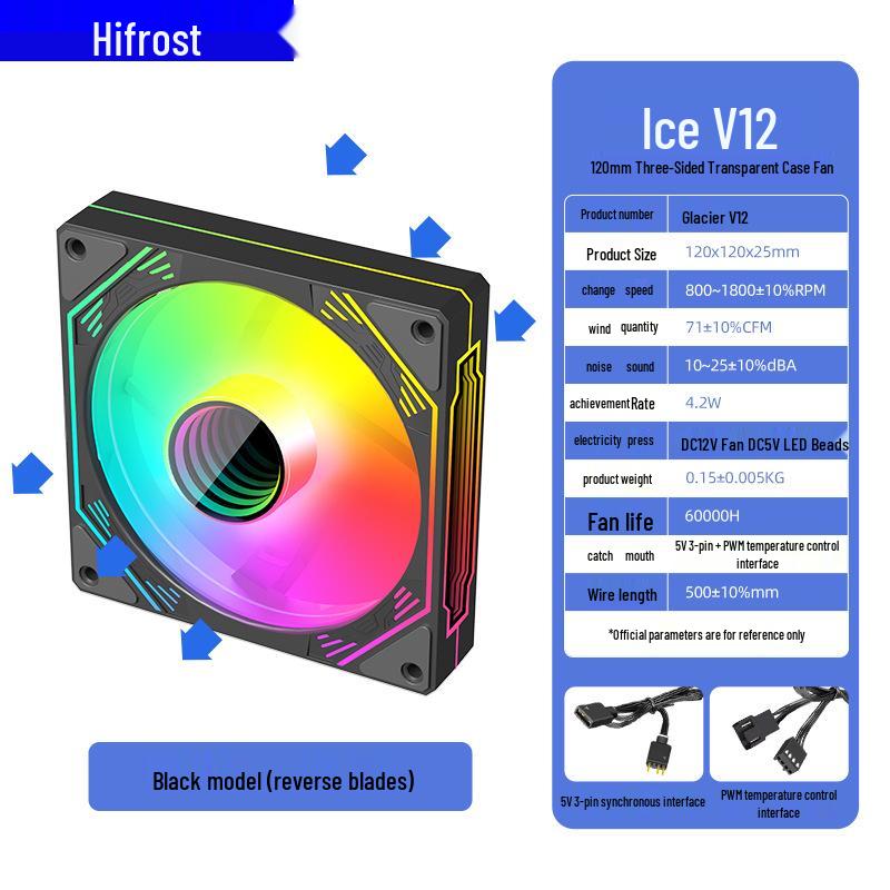 CoolerMaster V12 ARGB 12CM Silent PWM Temperature Control White Case Fan