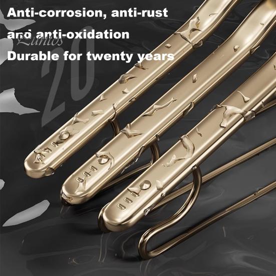 Curved Clothes Hanger Max Load Bearing Anti-rust Aluminum Alloy Windproof Smooth Strong Non-Slip Suit Coat Clothing Driying Rack Wardrobe Organizer