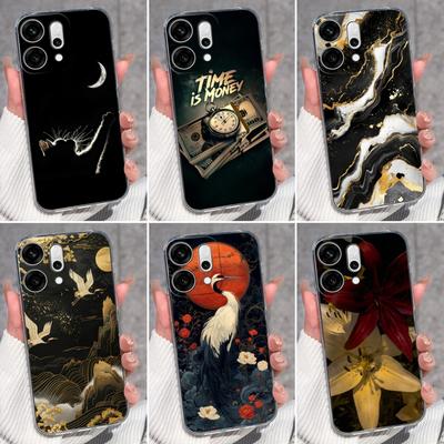 Průhledný nárazuvzdorný kryt na telefon pro Oppo Reno14 13 12 11 10 9 Pro 14F 13F 12F 4G 5G Vtipné vzory černé kočky Měkký silikon Protiskluzový obal pro Oppo Kryty