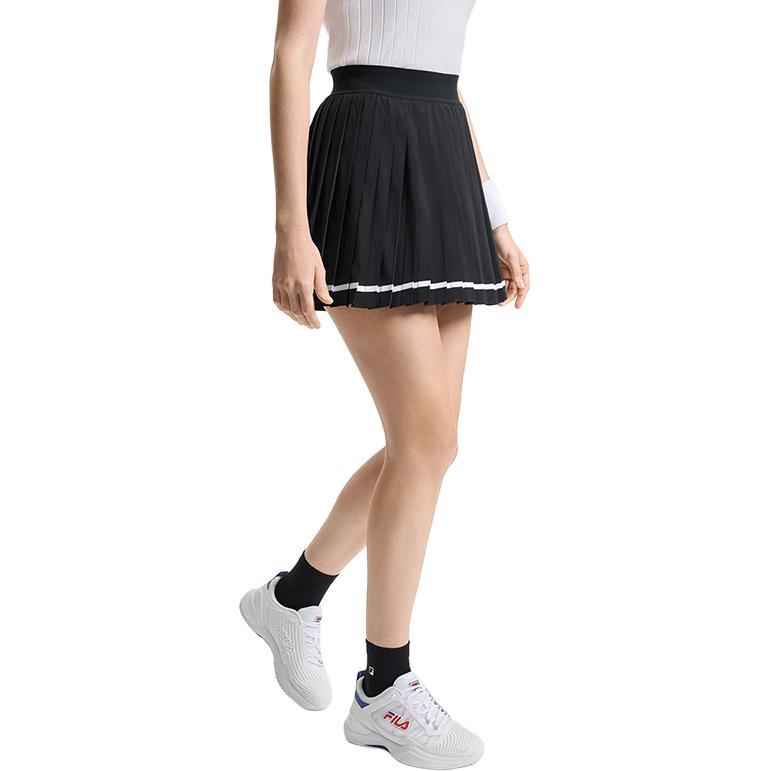 Fila Athletics Tennis Series Versatile Comfortable Pleated Casual Skirt Women Skirts Deep-Black A11W523308F-BK