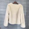 Fur imitation fur coat Korean version solid color beach wool women's short coat straight