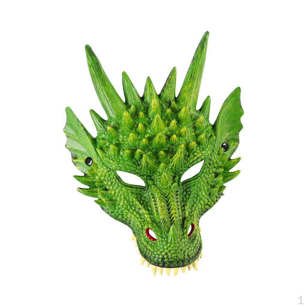 Maska smoka 3D Maski dinozaura Straszna Uniwersalna Akcesoria do kostiumu na Halloween Półtwarz Cosplay