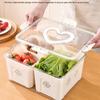 2/3/4/8 grids Kitchen Refrigerator Storage Box Sealed Large capacity Refrigerated Vegetable Fresh-keeping Box