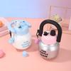 New High Appearance Level Stainless Steel Thermos Cup Cute Double Drink Carrying Pot Outdoor Portable Cup with Straw