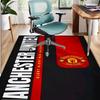 Manchester United F.C Pattern Rug, Indoor/Outdoor Mat, for Picnic, Gameroom, Bedroom, Office, Living Room, Home Decor Carpet, Birthday Gift