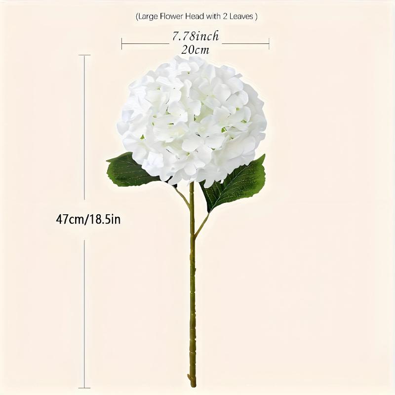 2PCS Hydrangea Artificial Flowers, Real Touch Flowers; Faux Hydrangea Flowers, Latex Real Touch Hydrangea, Fake Flowers