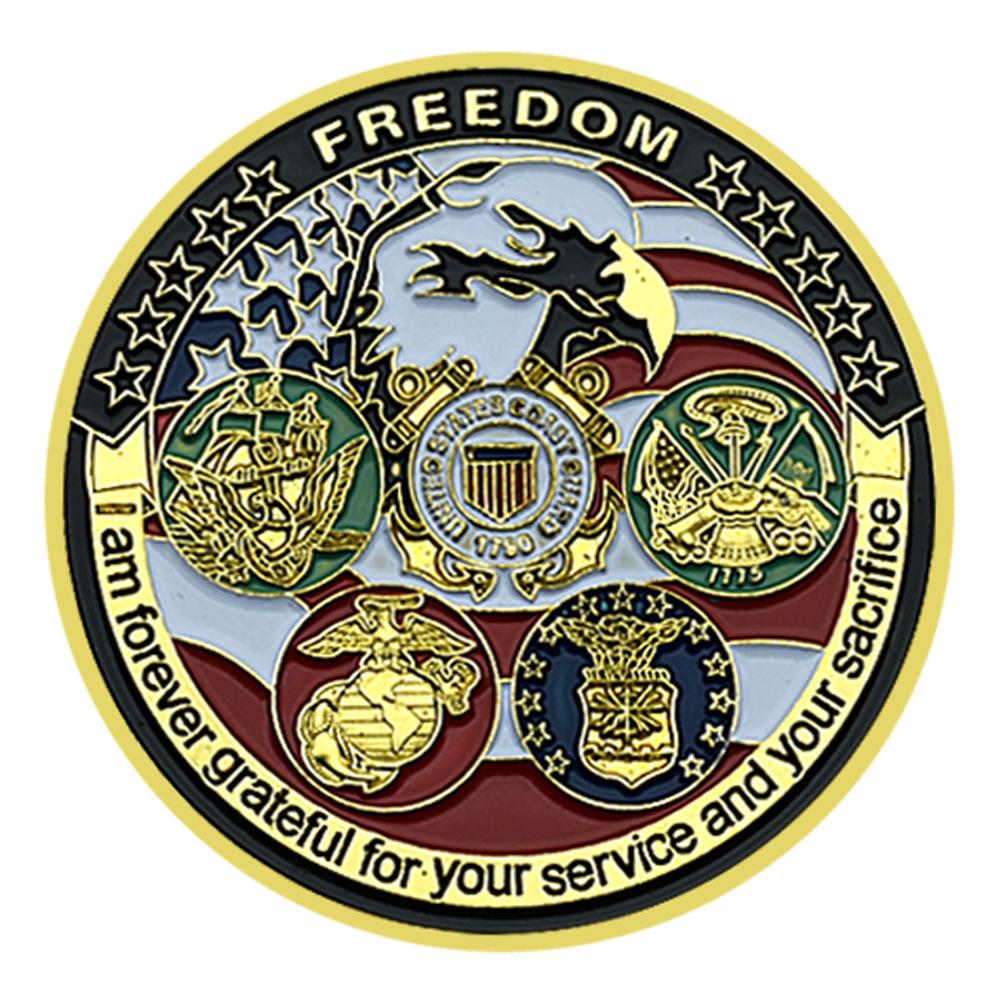 US Military Army Guard Gold Coin Collection Freedom Challenge Medal Military Belief Collection Souvenir