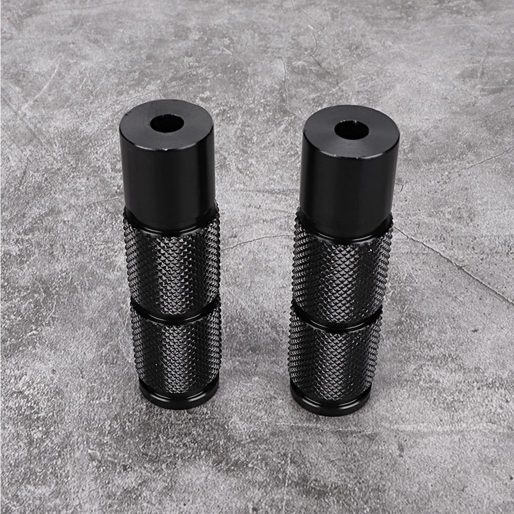 2 st Aluminiumlegering Motorcykel Rund Fotpedal Fotpinnar Modifieringstillbehör (Blå)