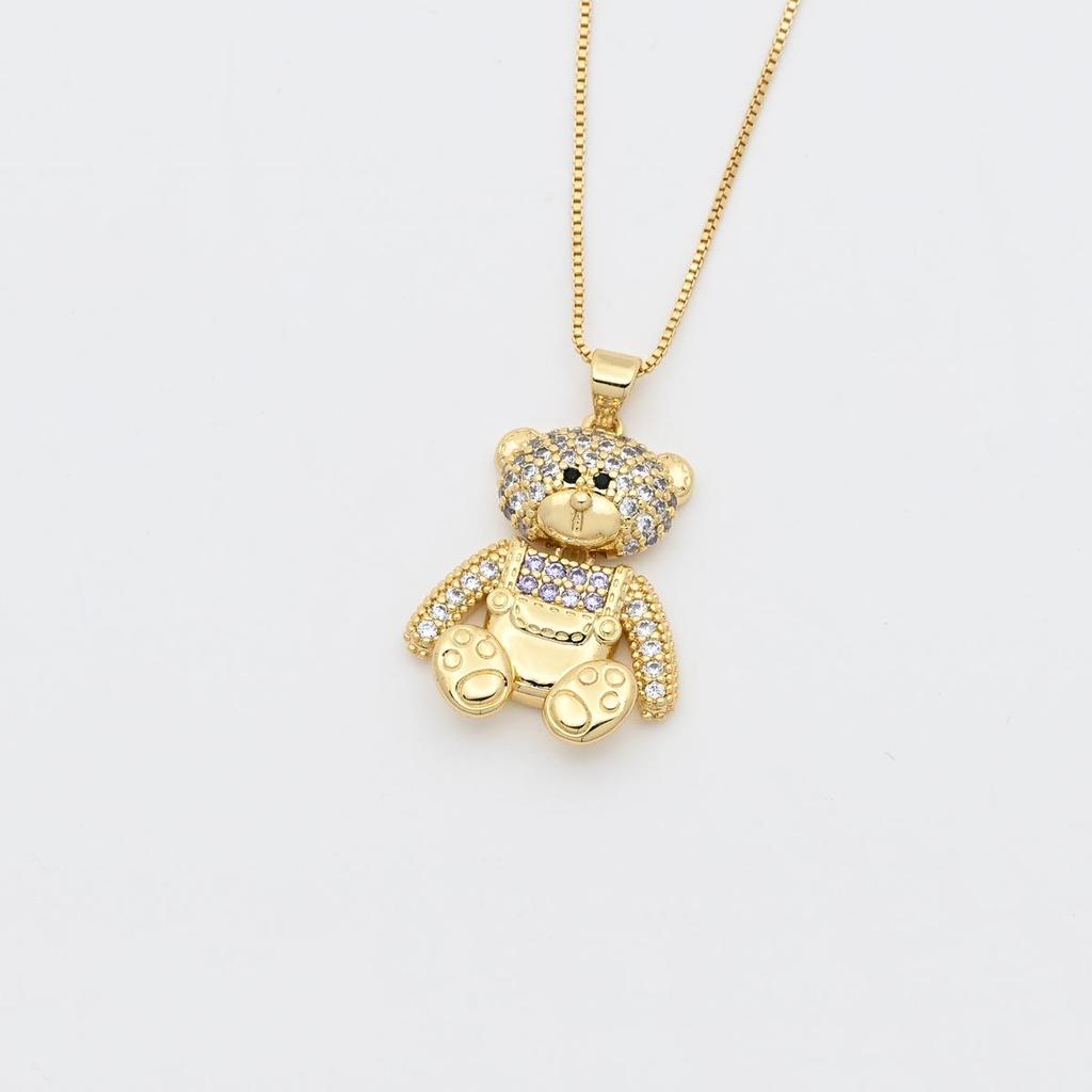 Collana con Orsetto Carino Europeo per Clavicola - Stile Hip Hop per Donne