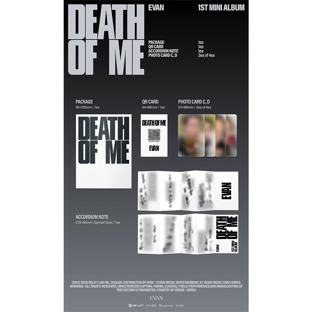 [Pre-ordine] EVAN - DEATH OF ME (Album Weverse ver.)