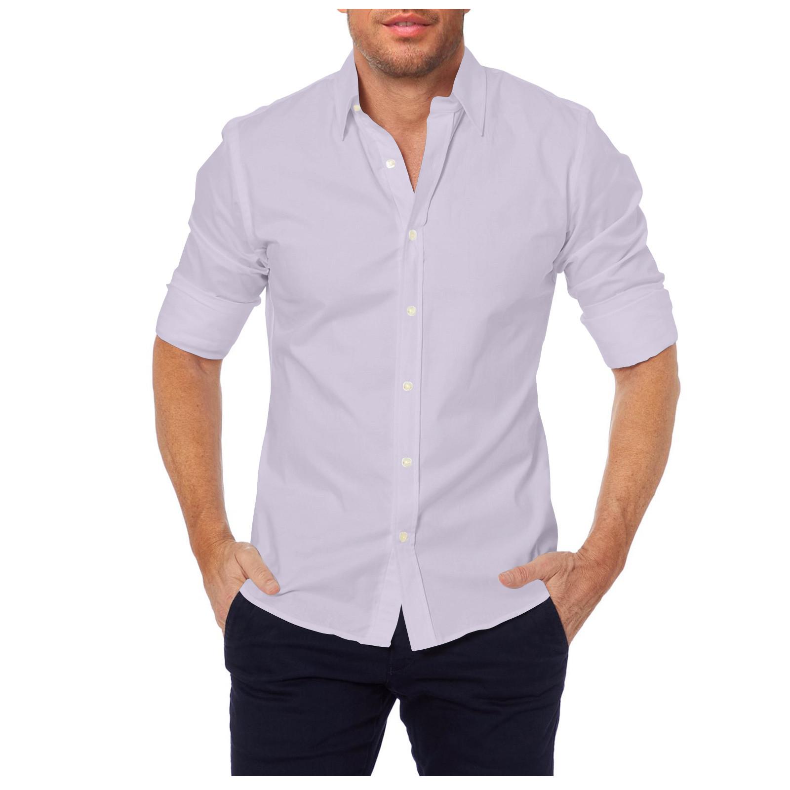 

Мужская повседневная рубашка с длинными рукавами без воротника, рубашка на молнии с воротником-стойкой, летний топ L