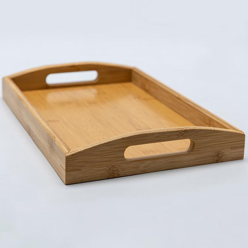 Bamboo Wood Serving Tray with Handles