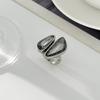 Grey Zircon Ring Asymmetrical Square Finger Rings New Finger Ring  Women