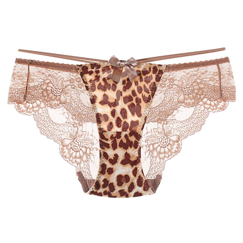 

CINOON сексуальные женские трусики с леопардовым узором и вставками, кружевное нижнее белье с низкой посадкой, прозрачное нижнее белье с перекрестными ремешками L