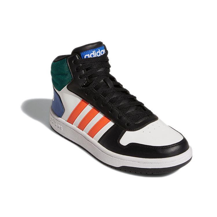 Adidas Pánské tenisky Hoops 2.0 Mid bílé vícebarevné GY5891