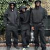 Completo felpa con cappuccio oversize da uomo Abbigliamento sportivo casual Monocolore Vestibilità ampia