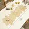 Fashion Table Decoration PVC Table Flag Long Solid Color Bronzing Table Flag Linen Creative Irregular Flower Home Decoration