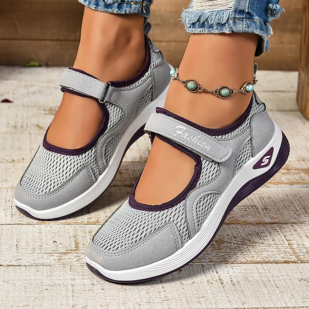 Fashion Women Sneakers Fashion Shallow Mesh Breathable Vulcanized Shoes Autumn New Round Head Flat Comfortable Casual Women's Shoes