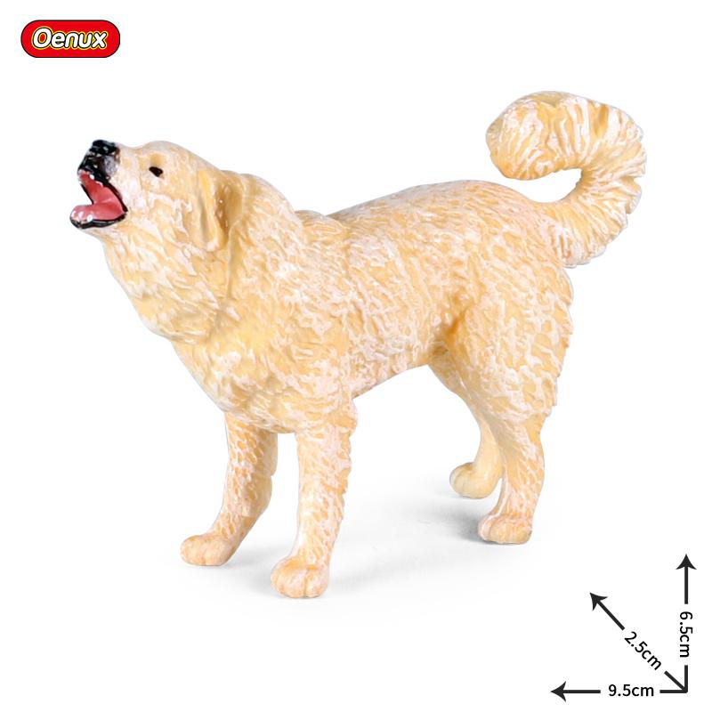 Oenux New Farm Dogs Pet Figurines Rottweiler Collie Huskie Bulldog Schnauzer Model Action Figures Cute Home Decoration Kids Toy