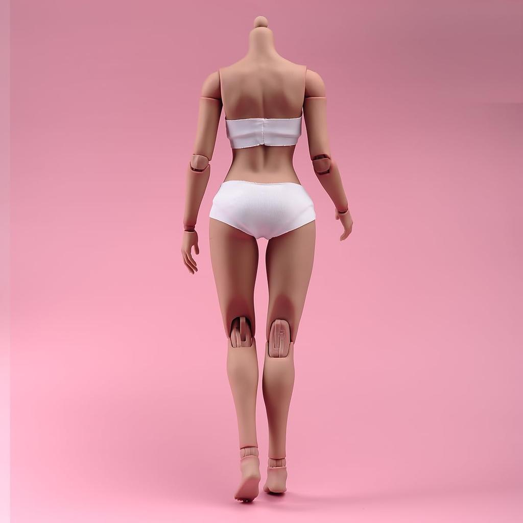 Scale Female Action Figure Flexible Joint Action Figure Body Model with Various Detachable Leg and Hand Accessories Tan Model 1/6 Body, 12-Inch (Light