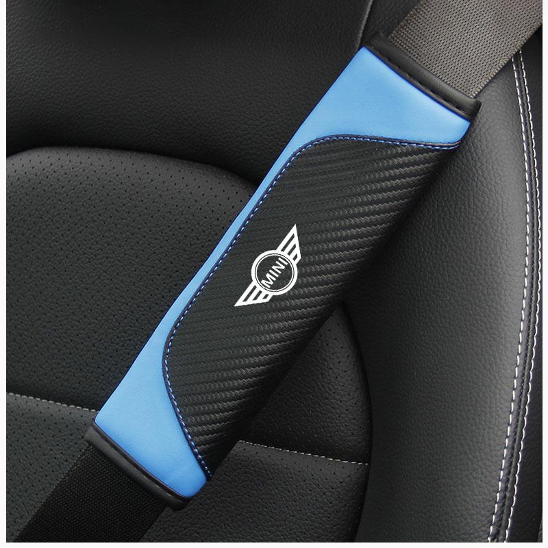 BBIO8 Car For BMW Mini Cooper R50 R53 R55 R56 R60 R61 F54 F55 F56 F60 Seat Belt Cover Shoulder Protection Cushion Pad Auto Accessories