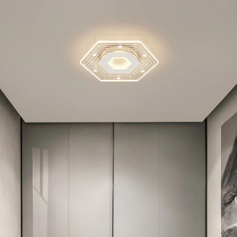 Nowoczesna lampa sufitowa LED do sypialni, przedpokoju, korytarza, wejścia, garderoby, balkonu, wewnętrzna akrylowa oprawa oświetleniowa, żyrandol