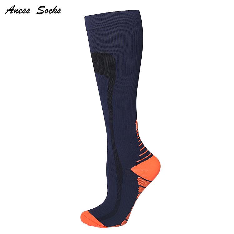 

Women s Beautiful Compression Sports Socks for Yoga, Marathon, and Running - Elastic Calf-High Design L/XL
