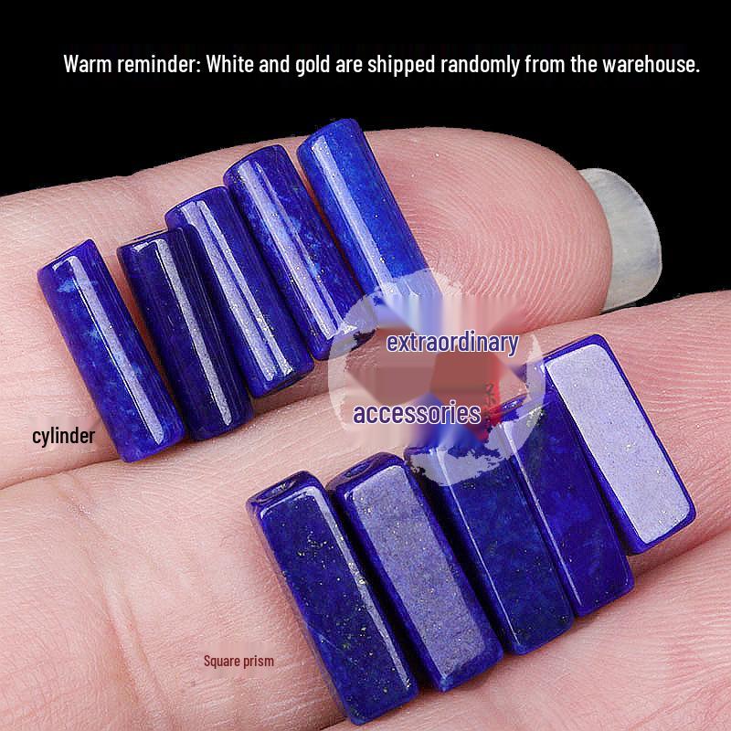 Lapis Lazuli Round Cuboid Bead Strand for DIY Handmade Jewelry Accessories